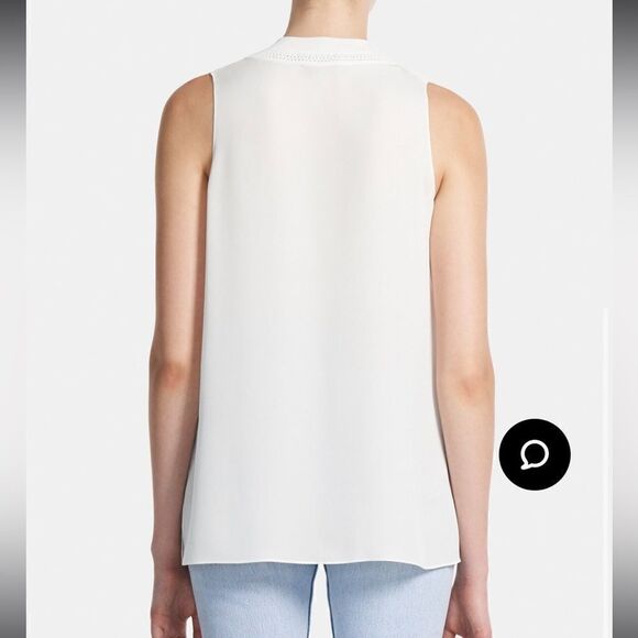 Theory | 100% Silk Ribbed Neck Shell Top - Picture 5 of 10